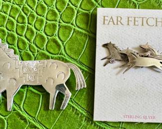 Sterling Silver Horse Pins