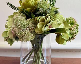 Faux Floral Arrangement in Acrylic Water