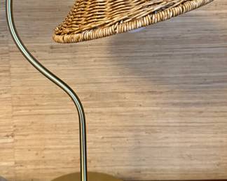 Desk Lamp with Wicker Shade