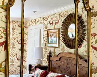 Antique French Rococo Style Gilt Mirror