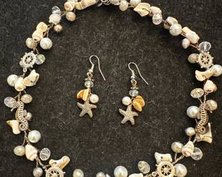 Nautical Necklace & Earrings Set