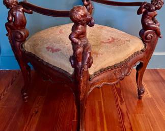 Antique Italian Baroque Bench