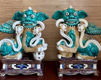 (2) Foo Dogs