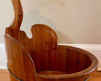 Vintage Wood Goose Bucket