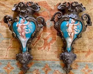 Antique Italian Porcelain Wall Hangings