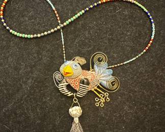 Whimsical Bird Necklace