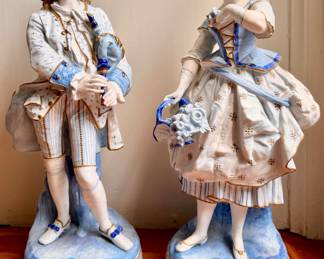 Antique European Bisque Porcelain Figurines