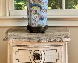 (2) Marble Top Nightstands