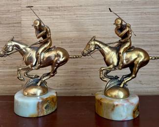 Polo Player Bookends