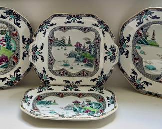 Vintage Porcelain Spode Chinoiserie Platters