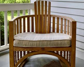 Oak Barrel Rocking Chair