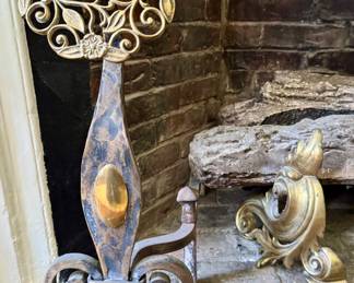 Fleur de Lis Andirons