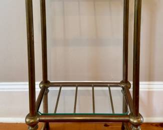 Vintage Brass Swan Side Table