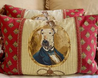(2) Down Pillows with Fringe