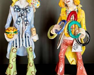 Vintage Fontanini Depose Clown Figurines