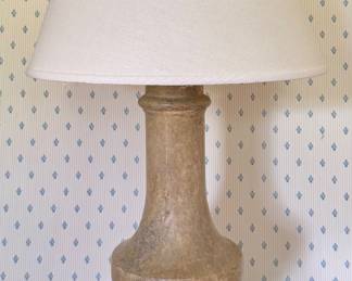 (2) Heavy Marble Table Lamps