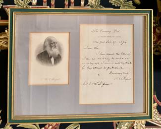 W.C. Bryant Signed Letter