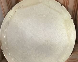 Vintage Embossed Aluminum Serving Tray