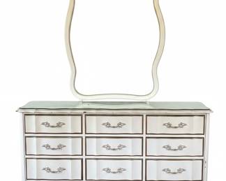 Dixie French Provincial 9-Drawer Dresser with Mirror