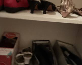 Assorted Women's Shoes and Shoe Boxes