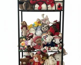 Assorted Holiday Plush Toys and Dolls