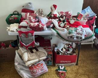 Assorted Christmas Decorations and Collectibles