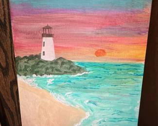 Seascape Lighthouse Painting