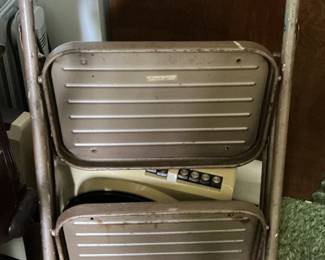 Vintage Cosco or Durham Style Metal Step Stool Chair