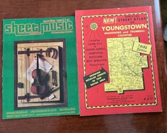 Casio Song Book, Sheet Music Magazines, and Official Street Atlas of Youngstown