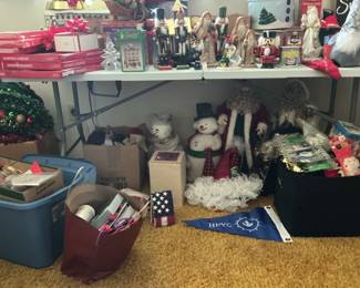 Assorted Christmas Decorations and Collectibles