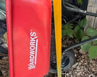Yardworks Red Poly Wheelbarrow