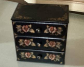 Vintage Jewelry Box and Assorted Costume Jewelry