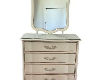 Vintage Drexel Touraine Collection French Provincial Dresser with Mirror