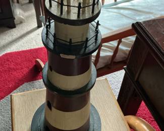 Wooden Lighthouse Decorative Model