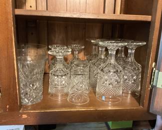 Anchor Hocking Wexford Cut Crystal Glassware Set