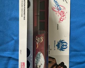 USA Marketing "Buses to the Stars" Hank Williams Jr. Concert Bank Friction Powered Bus