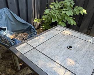 Outdoor Patio Dining Table with Tile Top