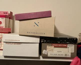 Assorted Women's Shoes and Shoe Boxes