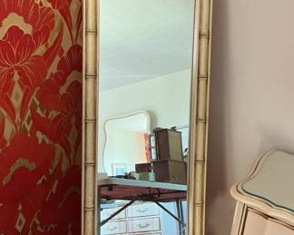 Faux Bamboo Floor Mirror