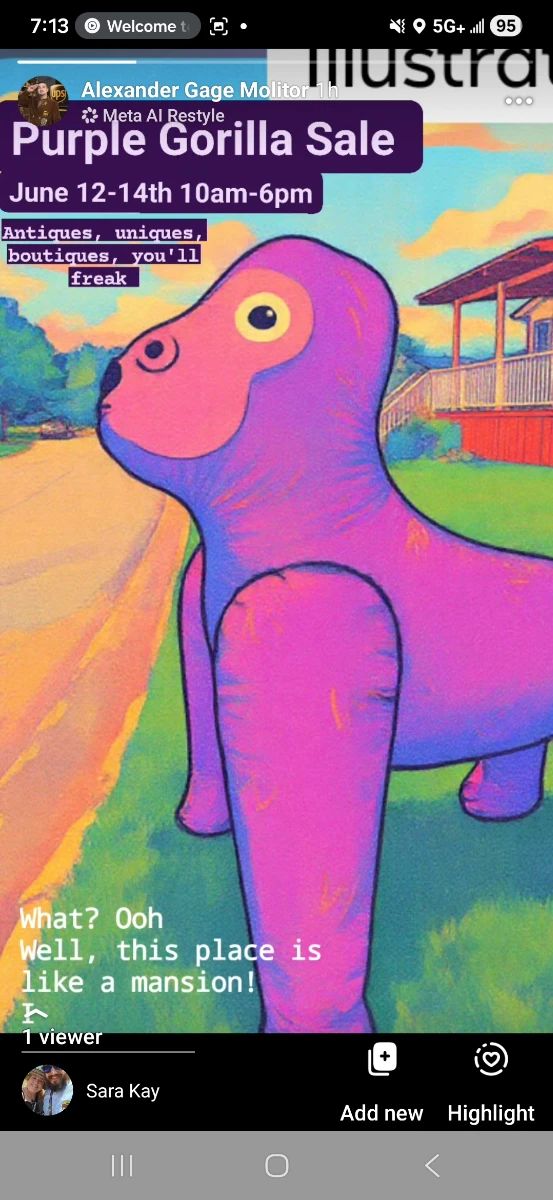 Purple Gorilla cash sale