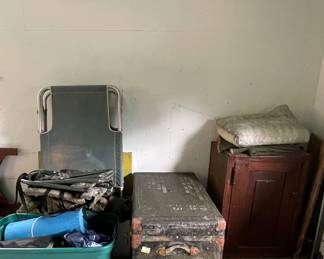 OLD MILITARY TRUNK, COT