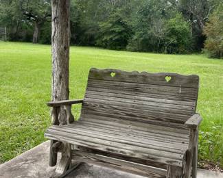 WOODEN GLIDER SWING