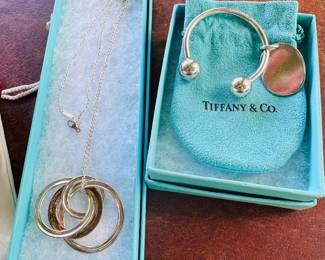 Vintage Tiffany & Co necklace and key ring
