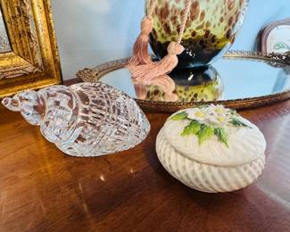 Waterford Crystal Conch shell paperweight