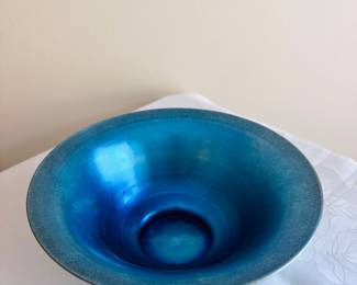 Steuben blue glass bowl