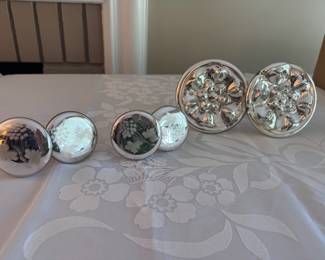 Mercury glass curtain tie backs