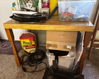 Nice little garage garden table