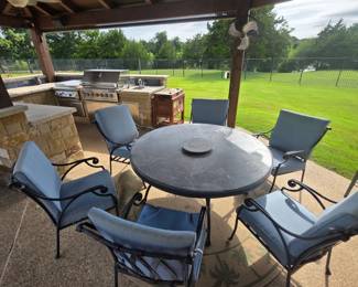 6 seat round patio set