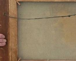 Back of Canvas - Signed by Ora Roberts 1895