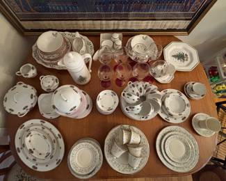 O.R.Co. Syracuse China Canterbury 10 Place Settings w/Serving Dishes